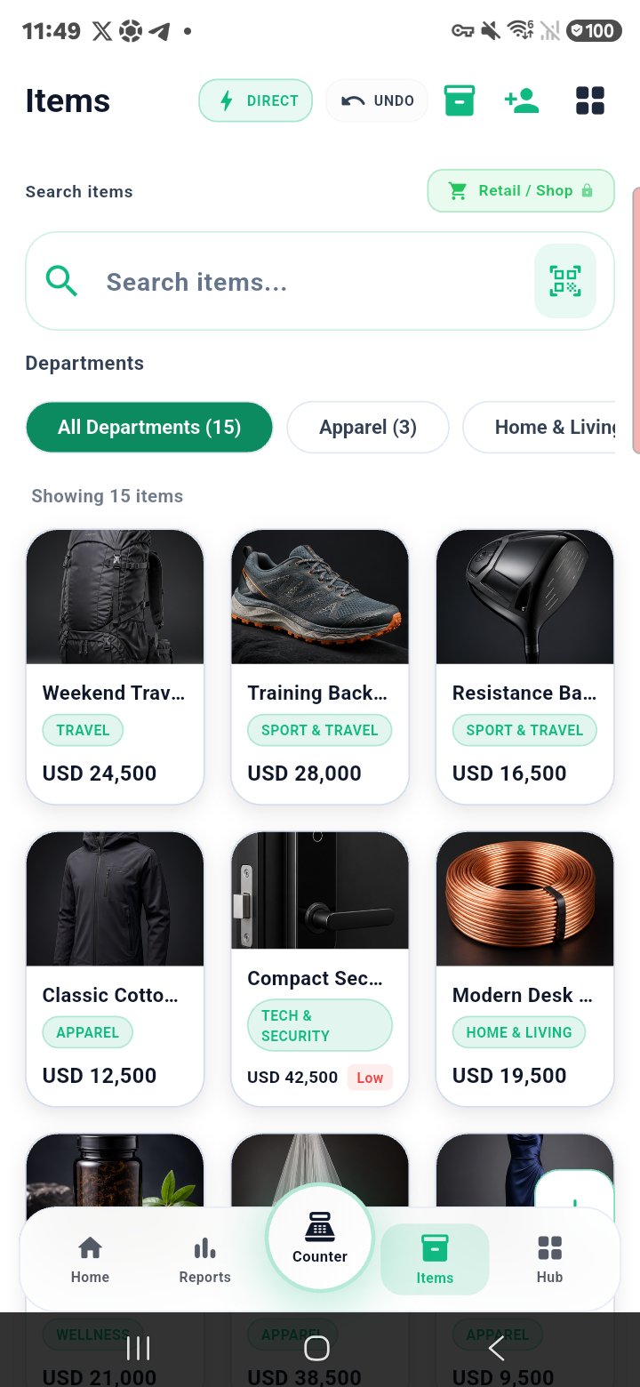 Mechia Store retail catalog captured on a Samsung phone